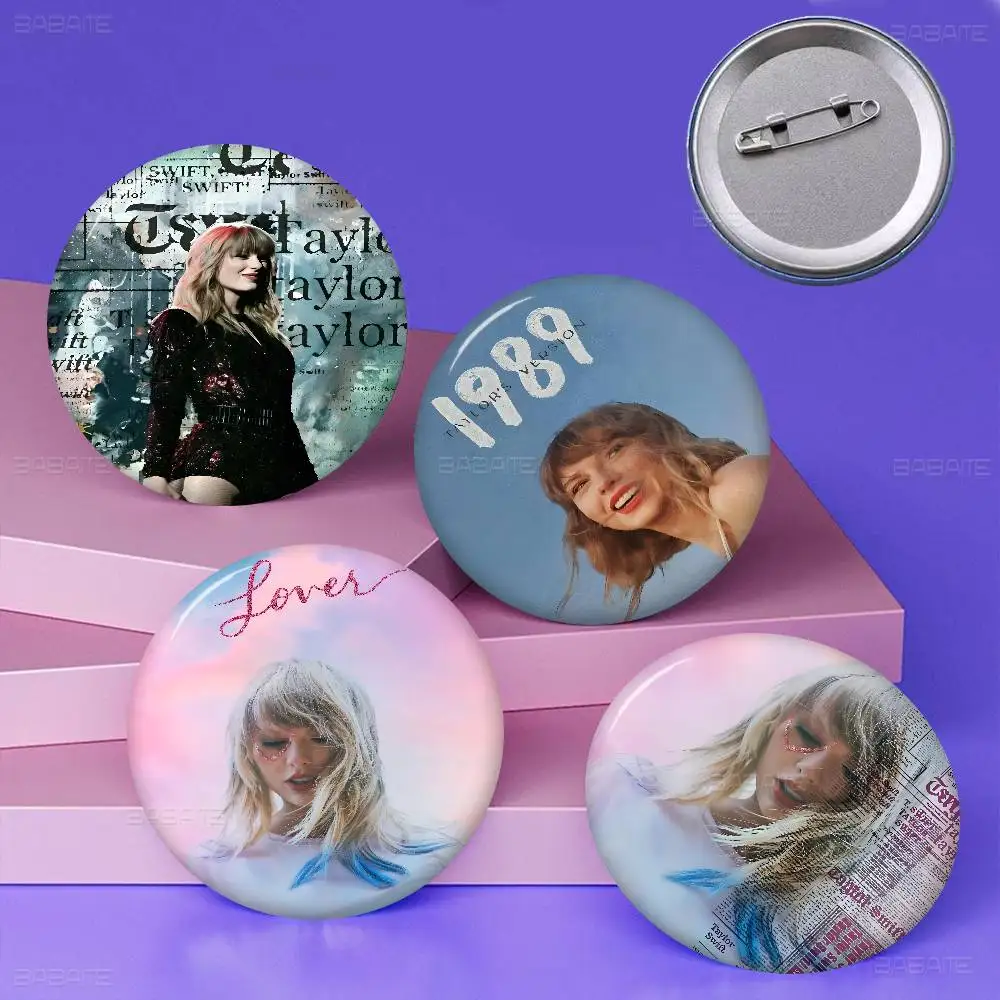 Singer T-Taylor-S-Swift-ES T-TTPD Button Pin Handmade Brooch for Clothes Cartoon Badge Backpack Decoration Jewelry Accessories
