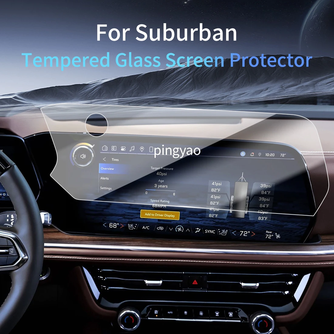 

Car Sticker Screen Protector Navigation Display Tempered Glass Protective Film Car Accessories Vehicle For 24 Chevrolet Suburban