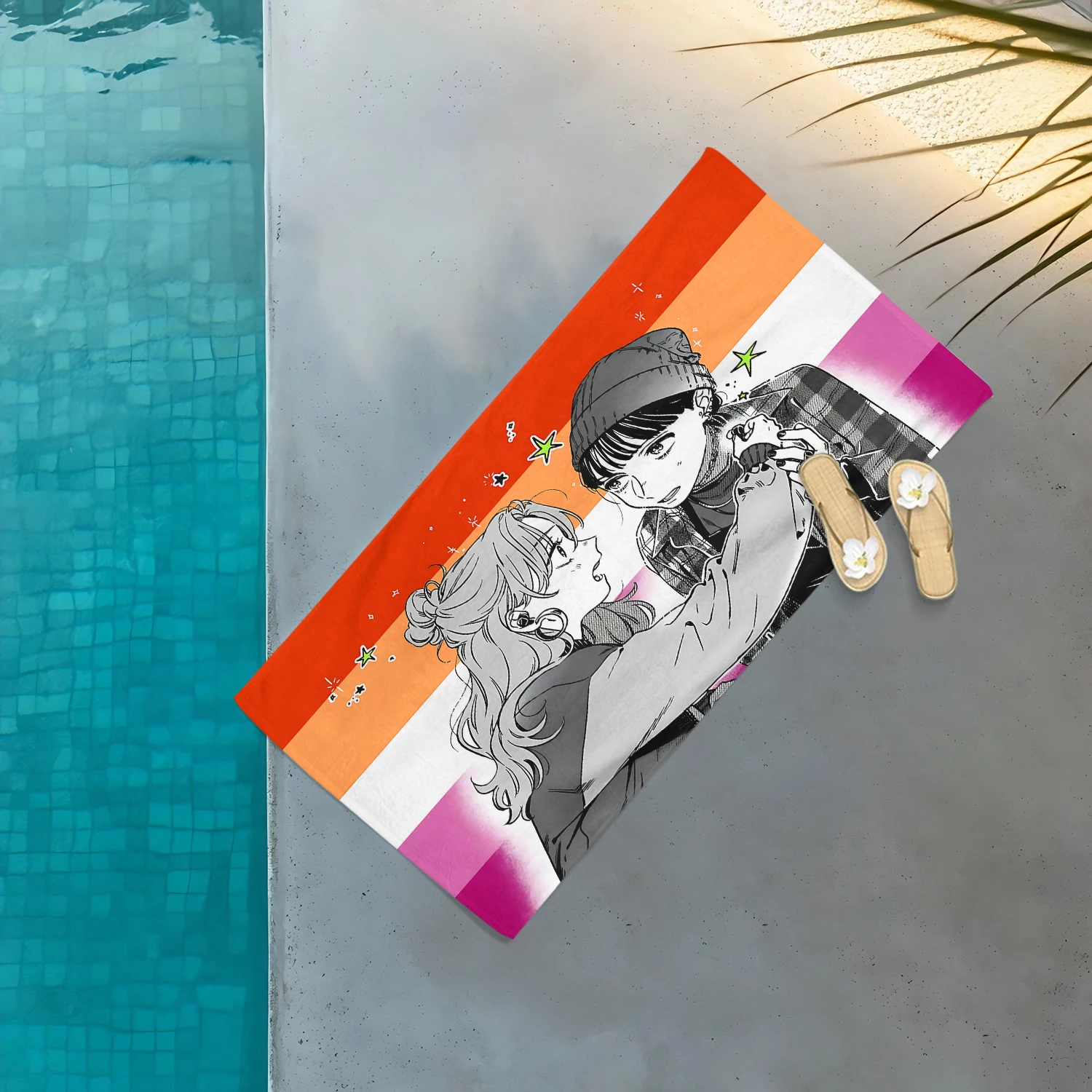 New Anime The Guy She Was Interested in Wasn't a Guy At All, Soft Printed Beach Towel For Pool Gym Travel Shower Camping Sports