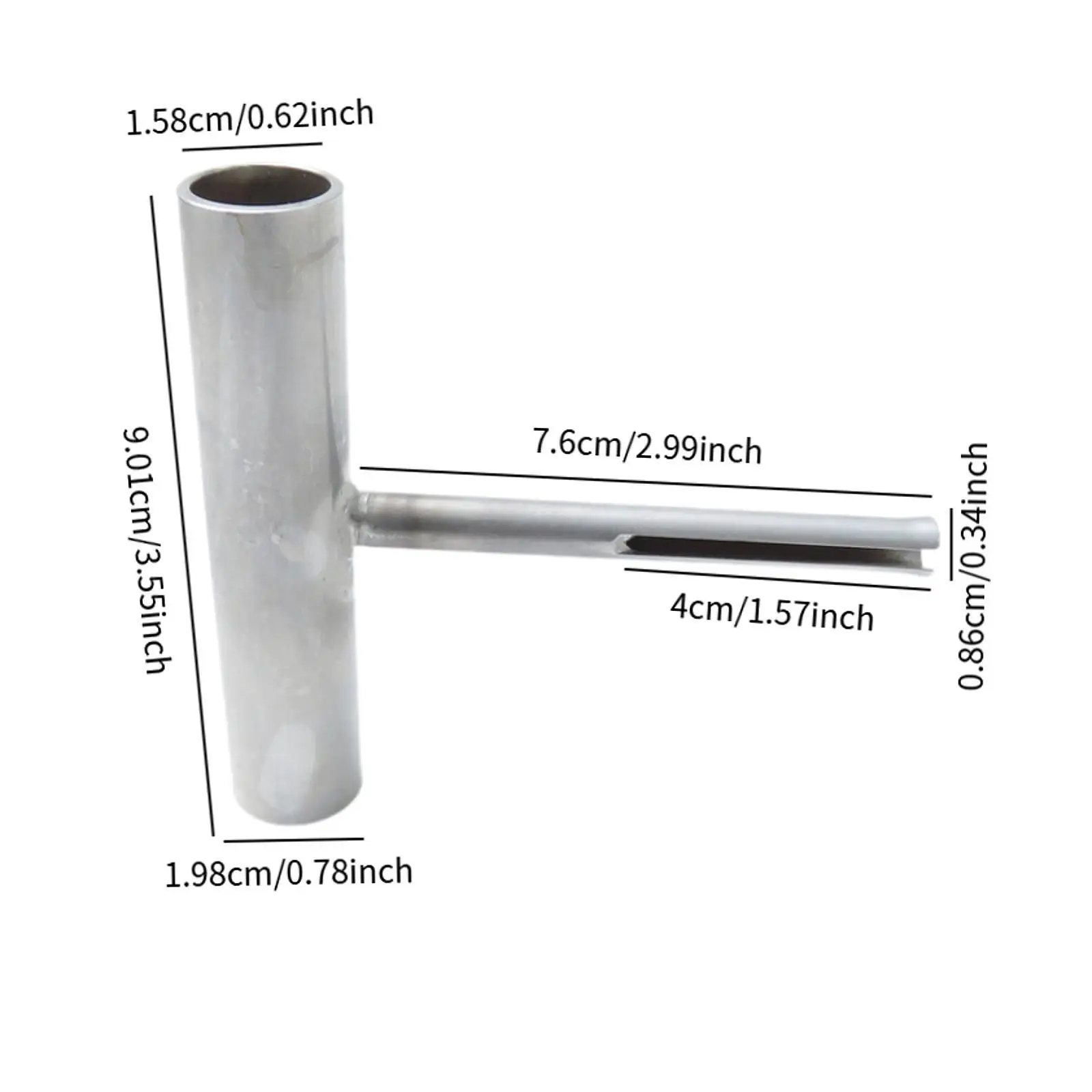 T 모양의 콘 도구 스피어 낚시 얼음 낚시 액세서리를위한 물고기 튜브 도구