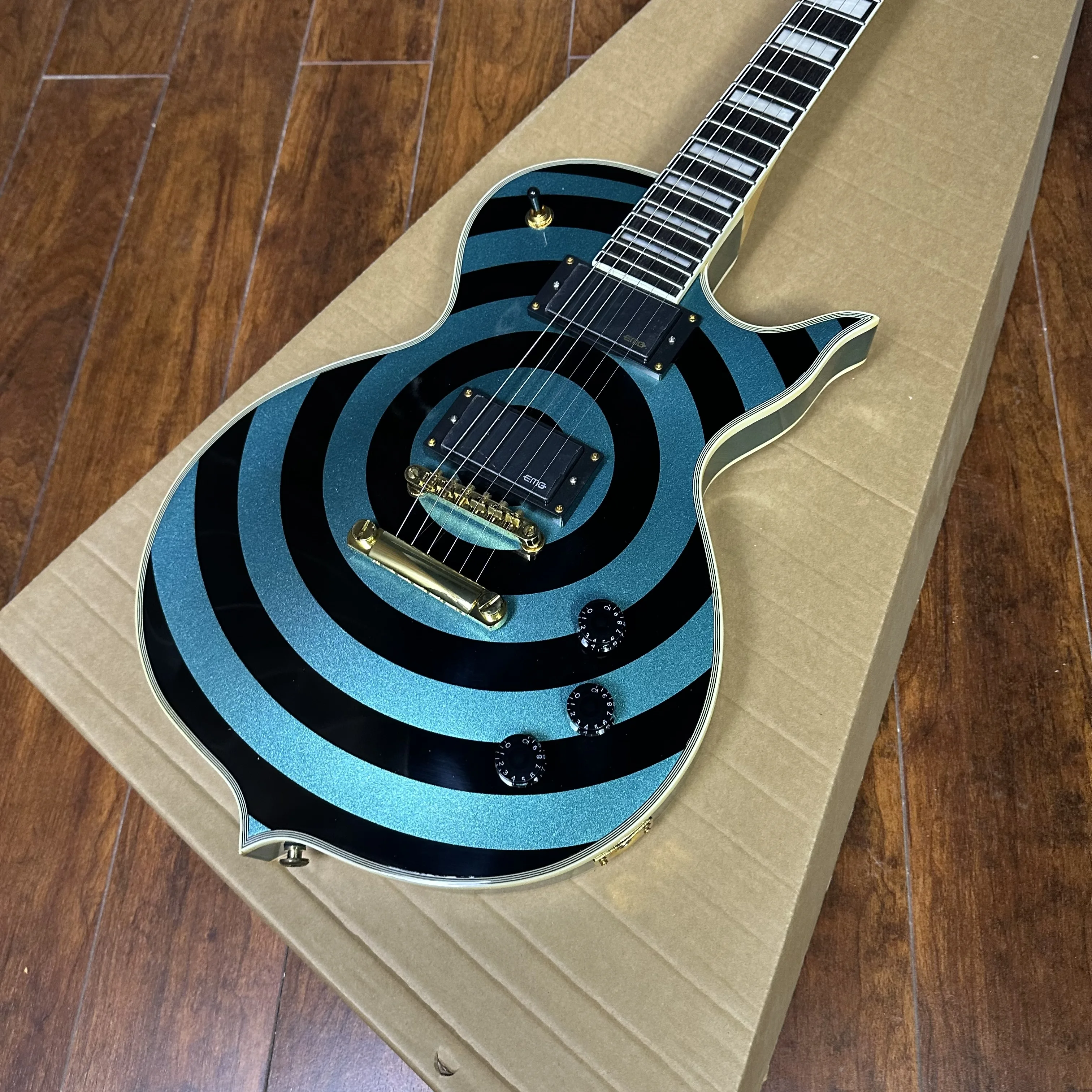 hot selling blue silver Zakk Wylde Series Special shapes Electric Guitar