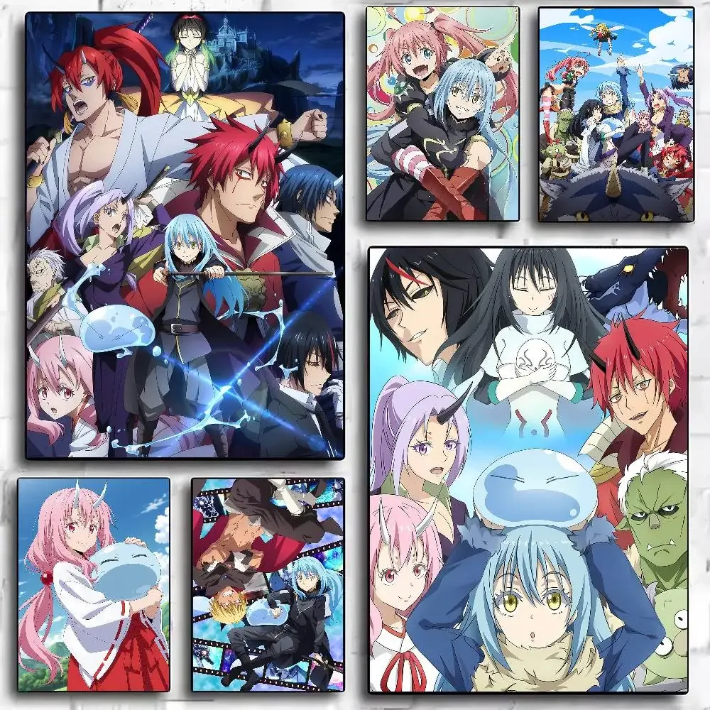That Time I Got Reincarnated As A Slime Poster High Quality Print Waterproof Wall Art Sticker For Bar Living Room Decor Gift