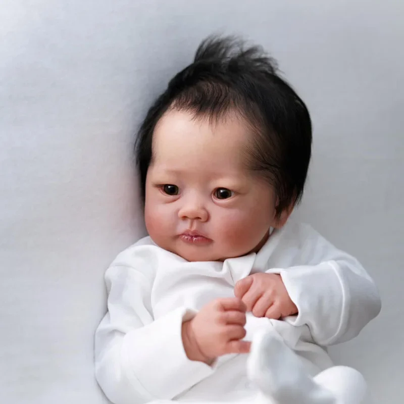Newborn Baby Lali Doll Kit Lifelike Unassembled DIY Already Painted Doll Parts with Hand Root-Hair