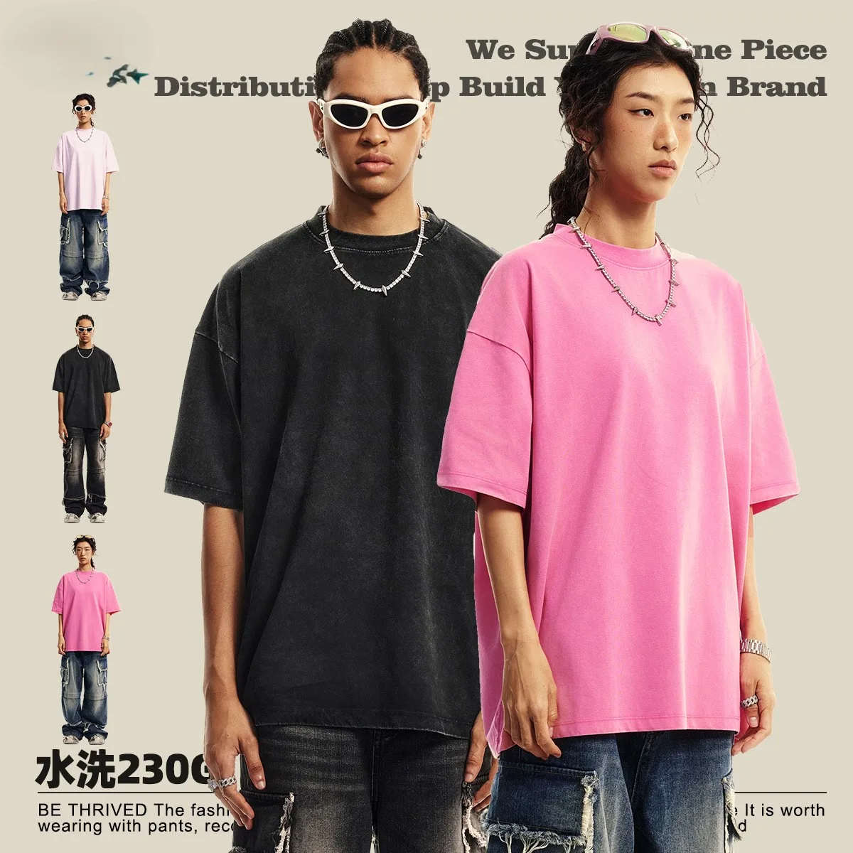 short sleeve tee retro washed style suitable for cool weather round-neck short-sleeved men's T shirt popular among teenagers — купить у AliExpress WW