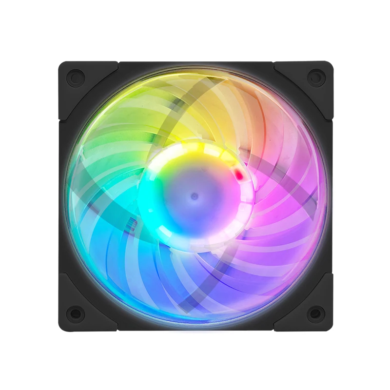 JUMPEAK 고성능 2500RPM 120mm ARGB 선풍기 저소음 FDB 베어링, 12cm RGB 팬, 컴퓨터 PC 케이스 냉각 시스템 CPU 쿨러