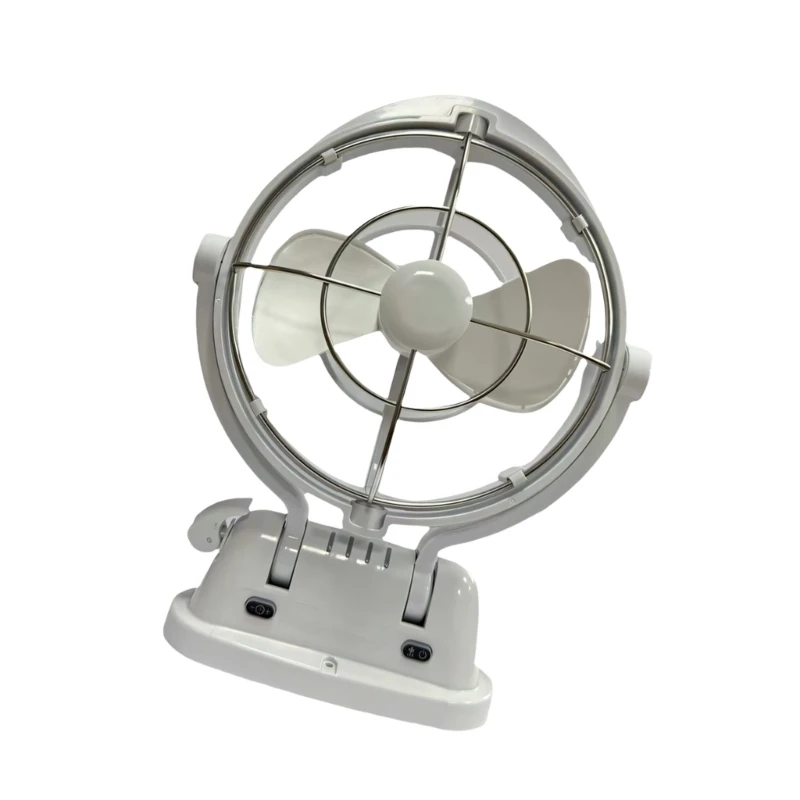D5BE Energy Saving 12V 24V Double Blade Car Fan With Timers Remote Control For Road Trip Camping