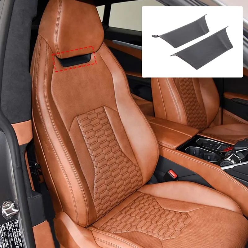 

For Lamborghini URUS 2018-2023 Seat Headrest Front Decoration Cover Headrest Decoration Accessories True Carbon Fiber (matte)