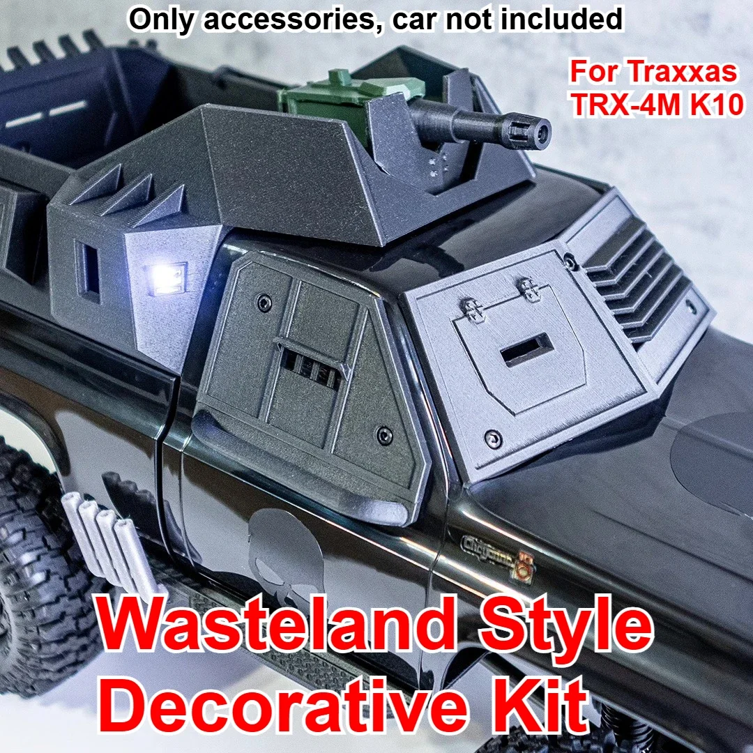 1/18 RC Pickup Truck Vehicle Wasteland Style Kit Custom Model Number For Traxxas TRX-4M K10 Decorative Styling Upgrade Parts