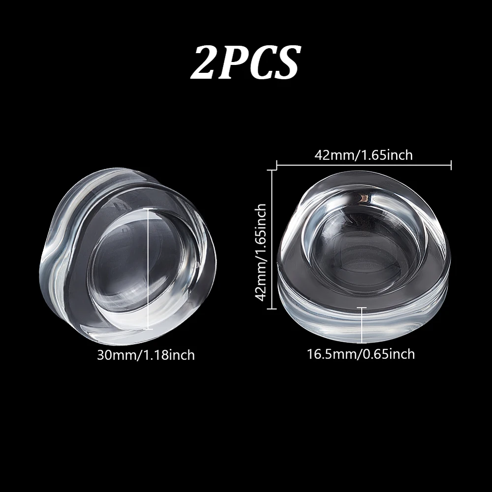 2 pcs Ball Stand 30mm to 42mm Clear Glass Ball Holder Sphere Display Bases for Easter Egg Rocks Golf Ball Home Decoration