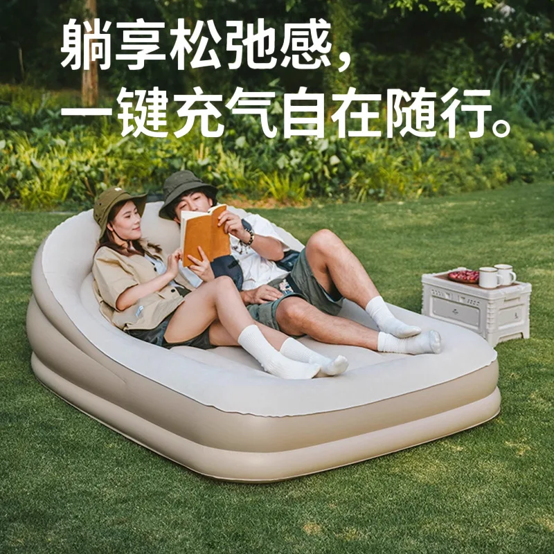 Outdoor inflatable sofa camping inflatable mattress music festival portable lunch break home automatic inflatable bed