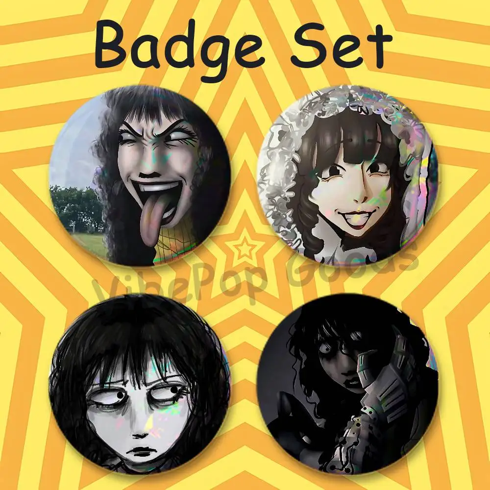 R-Rosemary W-Walten Custom Mini Pill Badge 25mm Button Pins 4-Piece Set 75mm Oversized Pin Badge 2.25 Inch