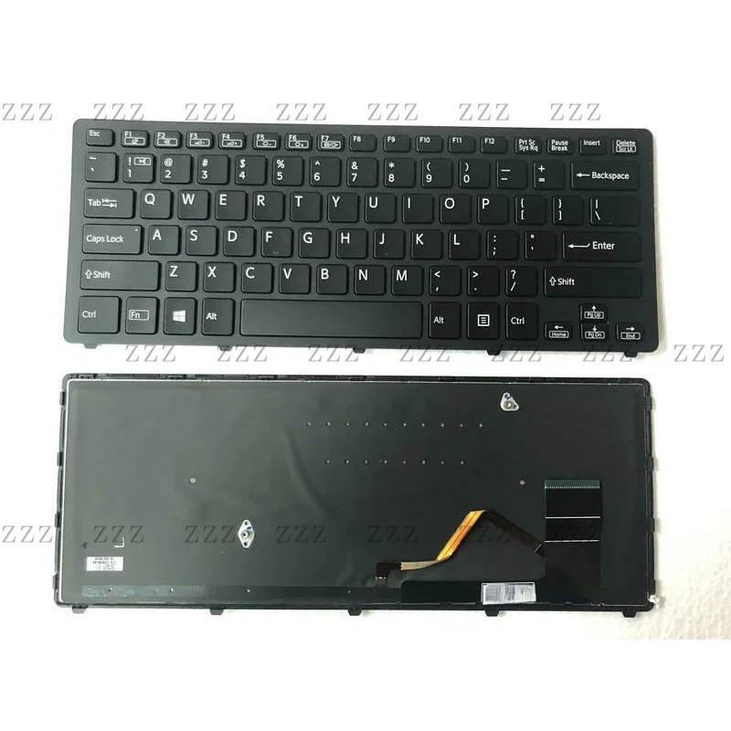 ZZ New for Sony SVF14N28SCS SVF14N28SCP SVF14N28SCB laptop keyboard backlit black