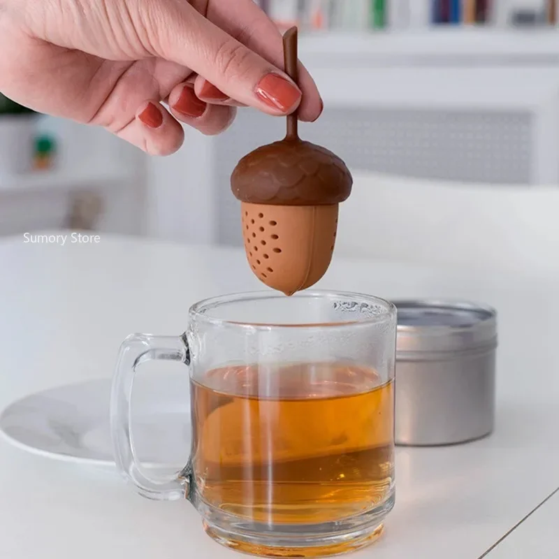 

1Pcs Portable Silicone Herbal Filter Acorn Shape Tea Tools Tea Bag Strainer Tea Infuser Gadgets Teaware Kitchen Accessories