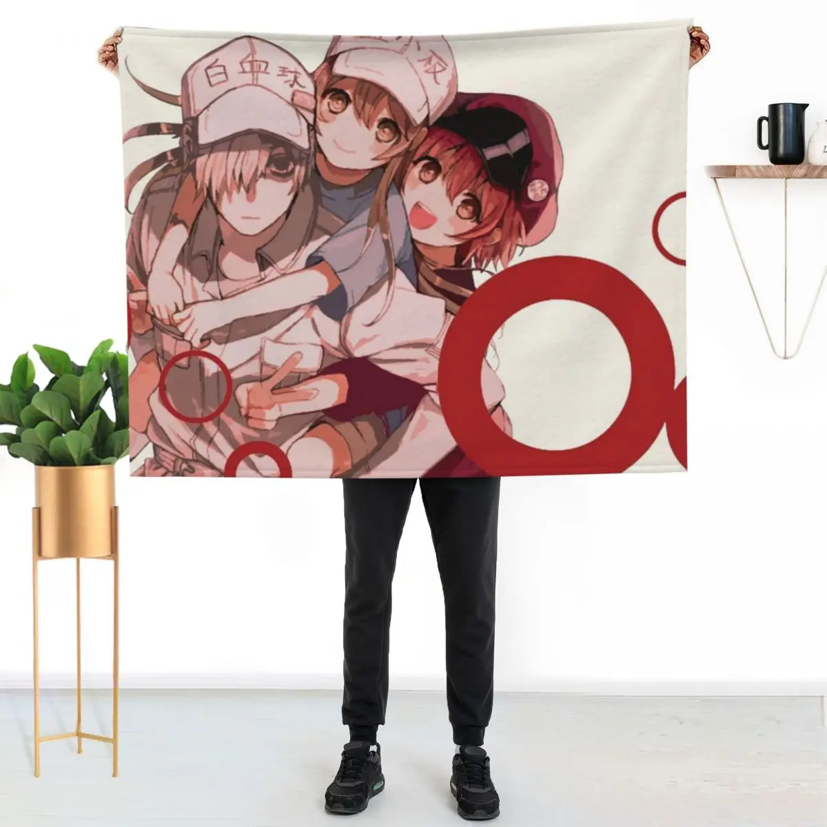 Cells At Work 2 Throw Blanket Sleeping Bag Multi-Purpose christmas decoration Decoratives Tourist Bed linens Blankets