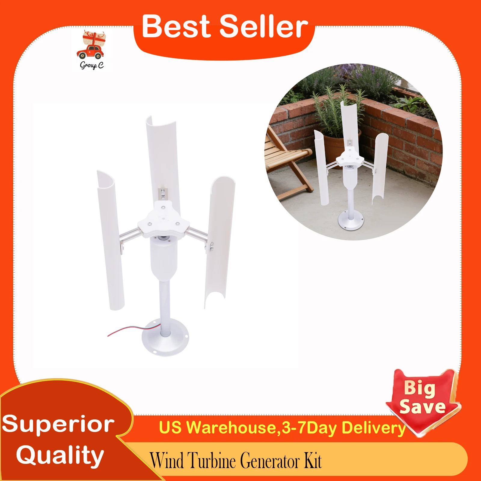 

Комплект ветрогенератора, вертикальная ветряная турбина, набор для самостоятельной сборки, генерация электроэнергии при низкой скорости ветра для дома, школы