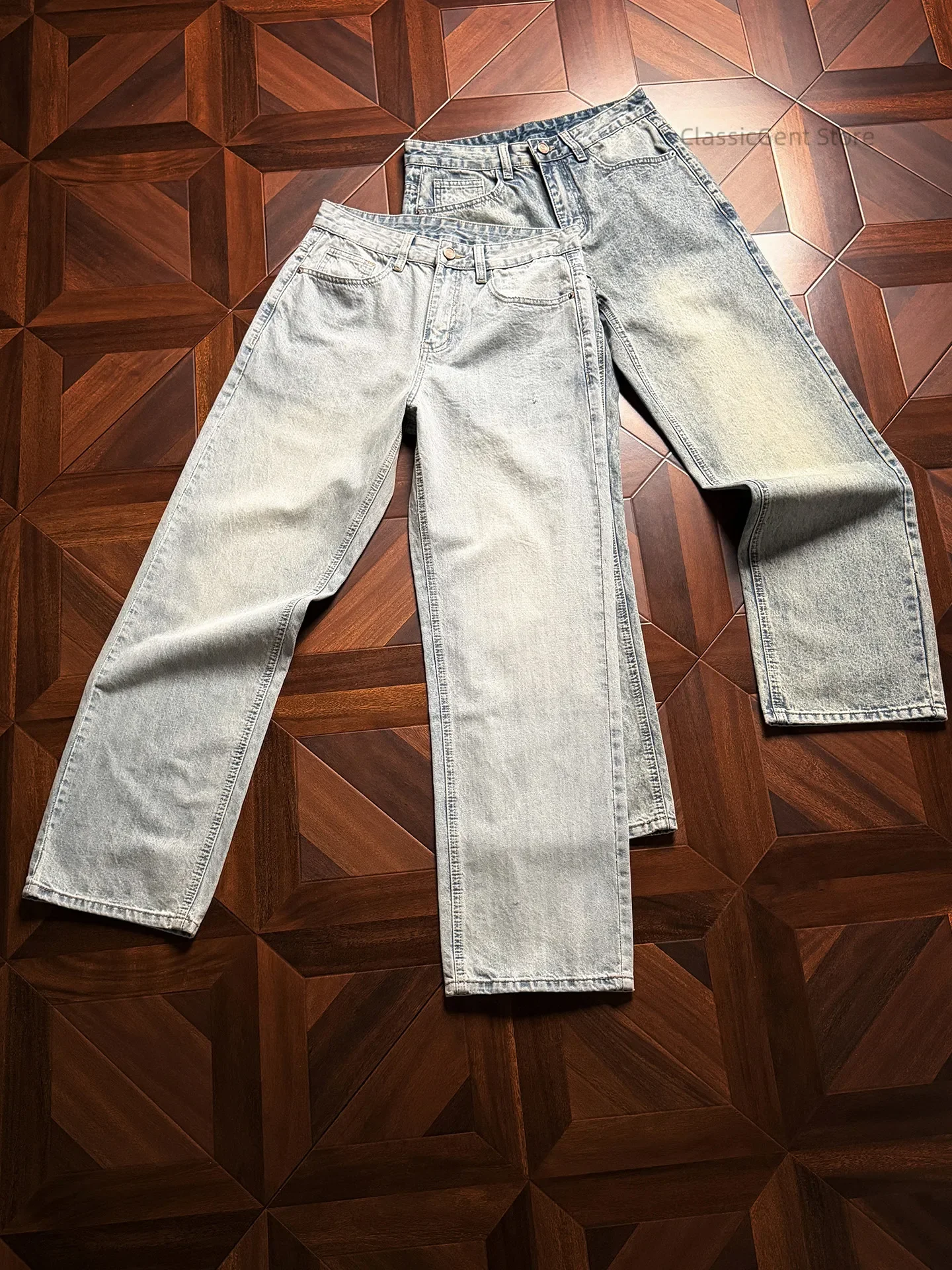 New Leavened Naturally Whitened Faded 10.5oz Loose Straight Jeans