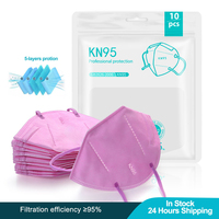 100pcs Adult Masks KN95 Dust Mask Full Face Disposable Mask Non-woven Fabric Facemask Virus Mouths Fpp2 Covers Mouth