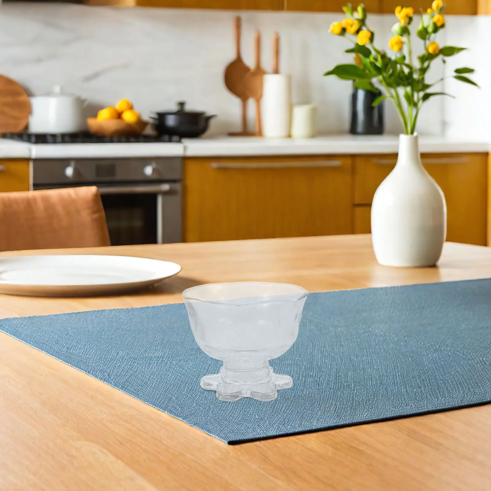 

Glass Dessert Cup 240ml High Transparency Footed Bowl for Ice Cream Pudding Parfait Party Home Use Ice Cream Cups