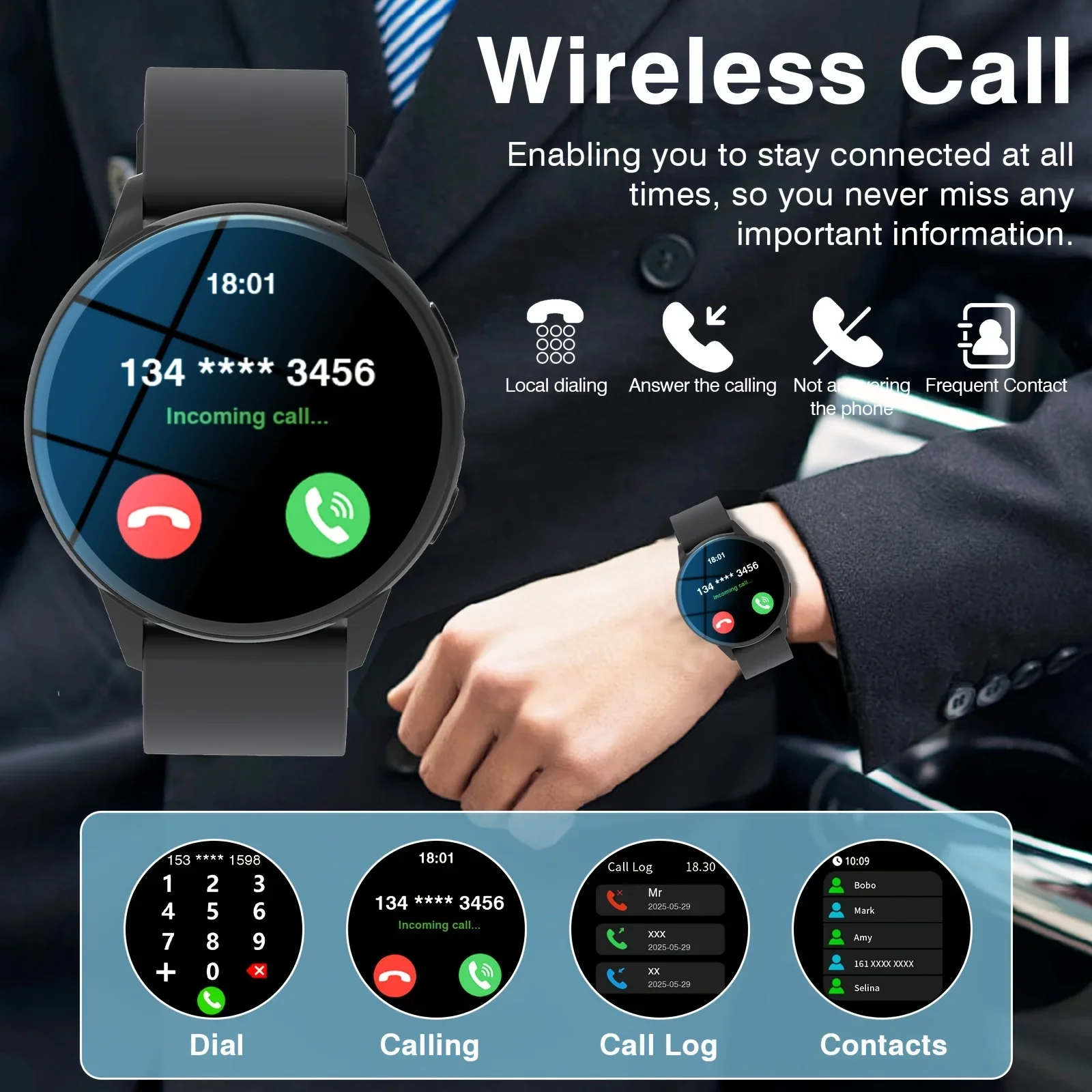 2026 New Smart Watch, Suitable for Men And Women, Step Counting And Music Playback, Wireless Calling,Multifunctional Smart Watch