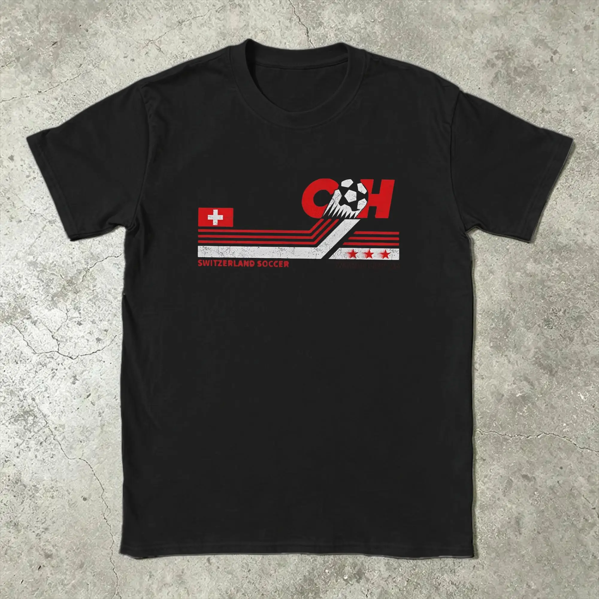Men Swiss Switzerland Flag T Shirt  Cotton Clothes Fun Short Sleeve Round Neck Tee Shirt Plus Size T-Shirts