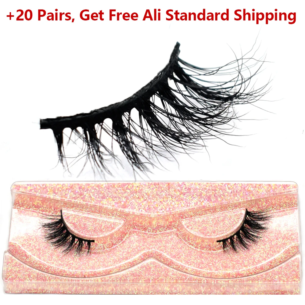 Dropshipping Mink Half Lashes Extension Short Natural Look Wispy Reusable Strip Eye Lashes Mink Fluffy Soft Half False Eyelashes