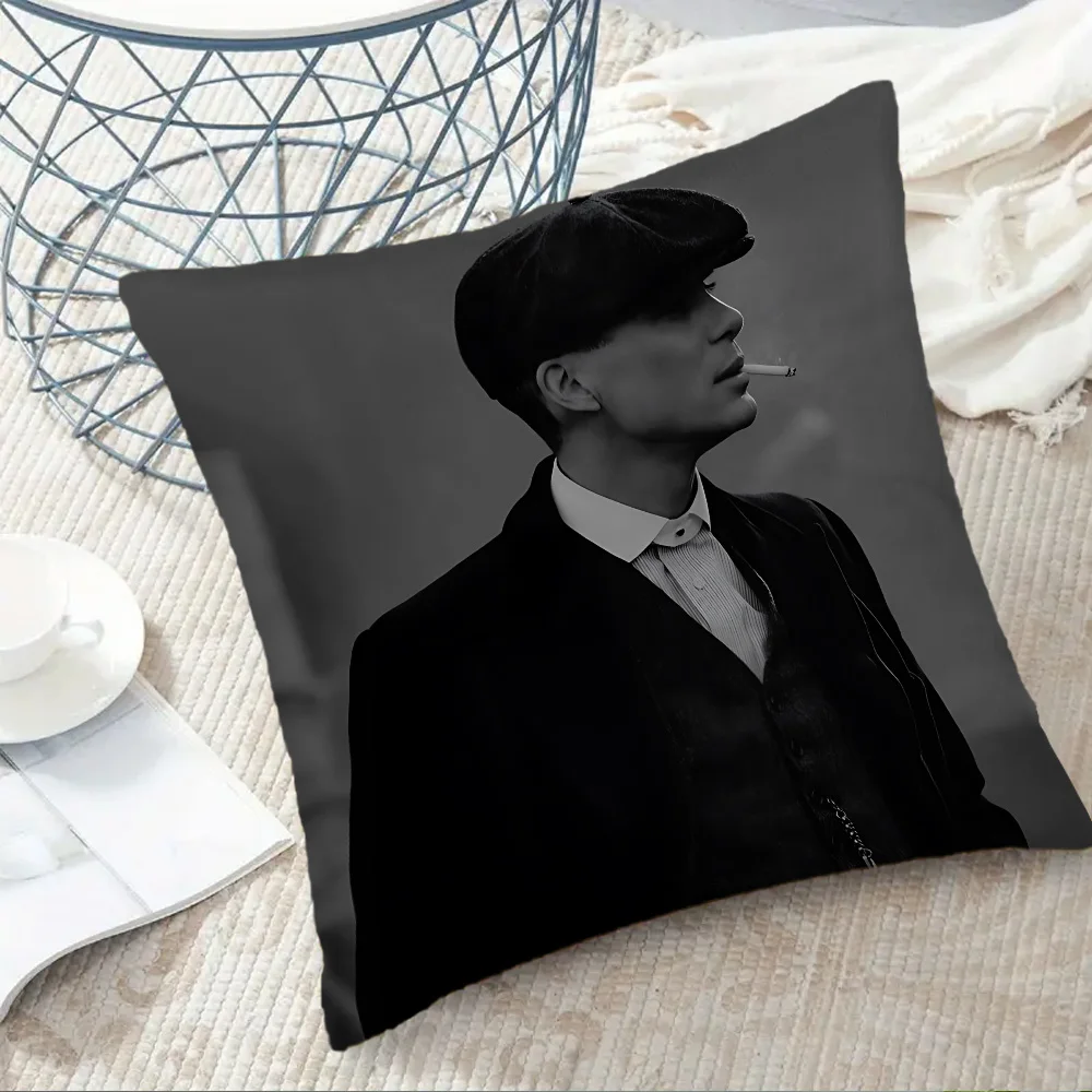 TV Series Pillow Covers Cartoon Sofa Decorative Home Double-sided Printing Short Plush Cute Cushion P-Peaky B-Blinders Cover