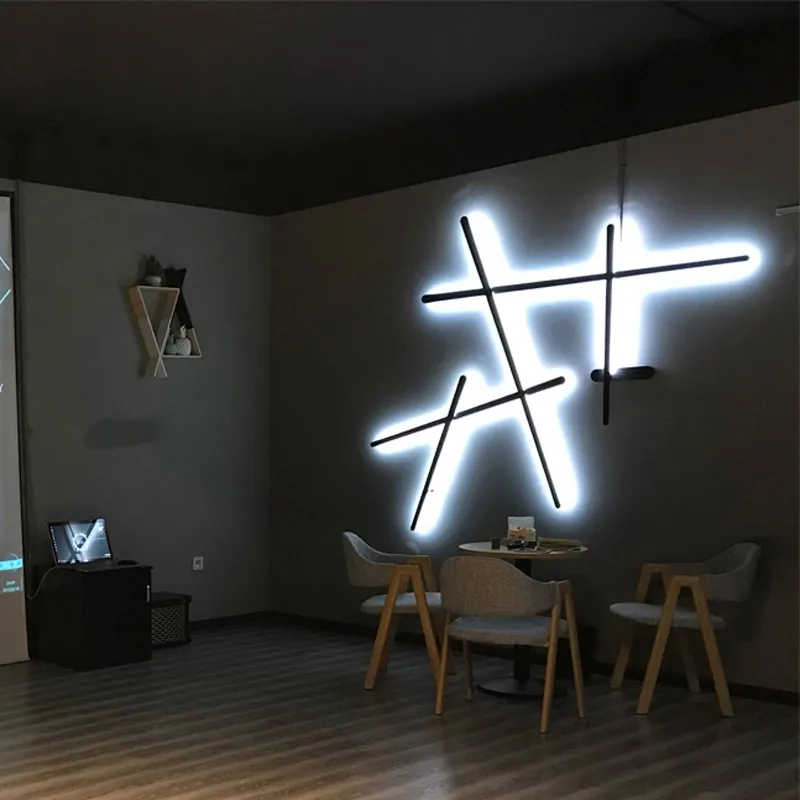 Backlight Wall Lamp for Home Wall Decor Light Bedroom Living Room LED Lights Stairs Art Deco Long Strip Indoor Decor Lighting