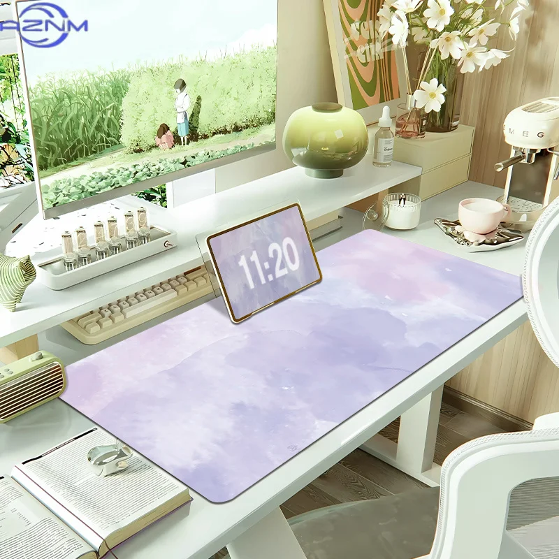 Simple watercolor green gradual change mouse pad oversized s computer desk table pad keyboard pad