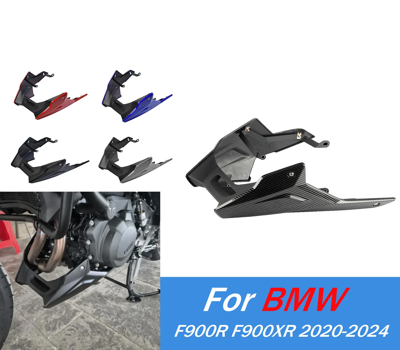 

Для F900R F900XR защита поддона живота для BMW F900R 900XR 2020-2024 защита шасси двигателя мотоцикла защитная пластина спойлер крышка ﻿