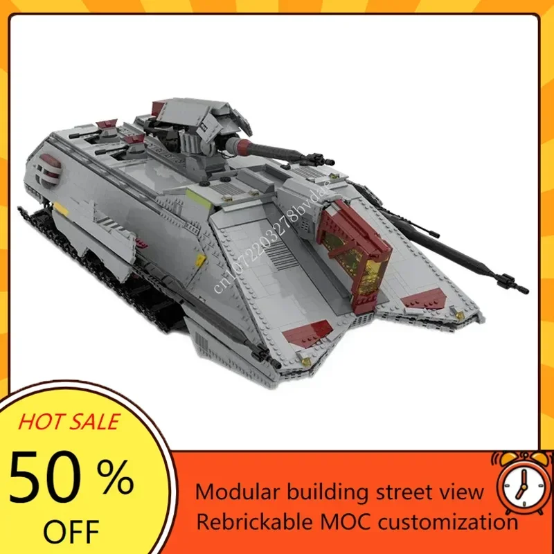 7386PCS MOC Space Battle Unstable Terrain Artillery Transport Model Custom Puzzle Technology Education DIY Creative Kids Toys