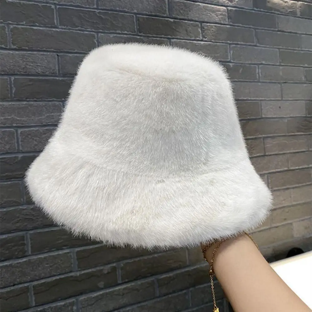 قبعة دلو نسائية منفوشة ، قبعة صياد ، قابلة للطي ، قطيفة مقاومة للرياح ، أحادية اللون ، فرو صناعي ، سميكة ، دافئة ، خارجية ، تزلج ، شتاء