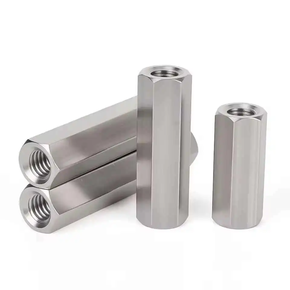 100pcs Aluminium Threaded Hex Spacers M3/M4/M5/M6/M8 Hexagon Standoffs Extend Long Coupling Nut Connector Fasteners