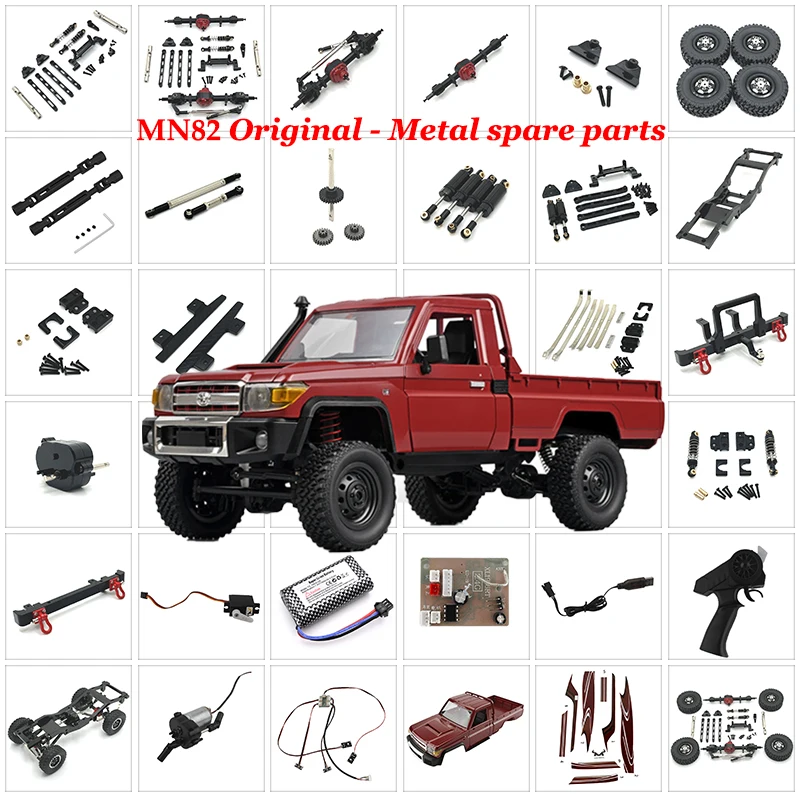 

MN82 LC79 Metal Rear Axle Shock Absorber and Fixed Seat Mount Bracket Set 1/12 RC Car Upgrade Parts Accessories Car Accessories