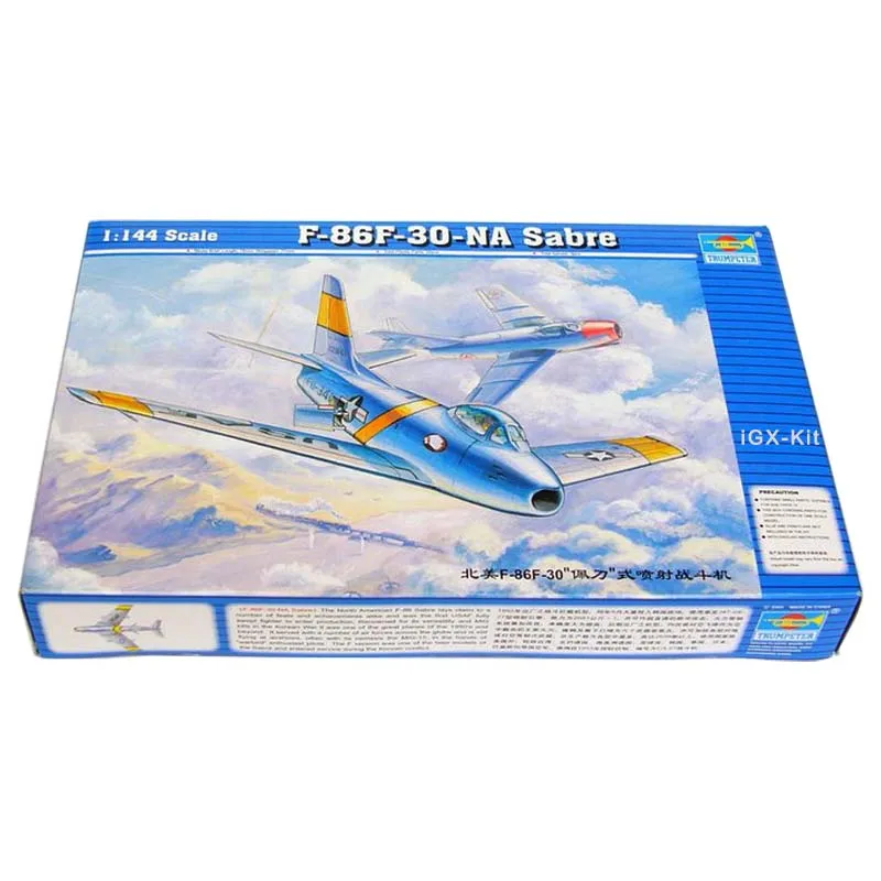 Trumpeter 01320 1/144 Scale US F86F F-86F-30 Sabre Jet Fighter Aircraft Plane Gift Toy Plastic Assembly Model Building Kit