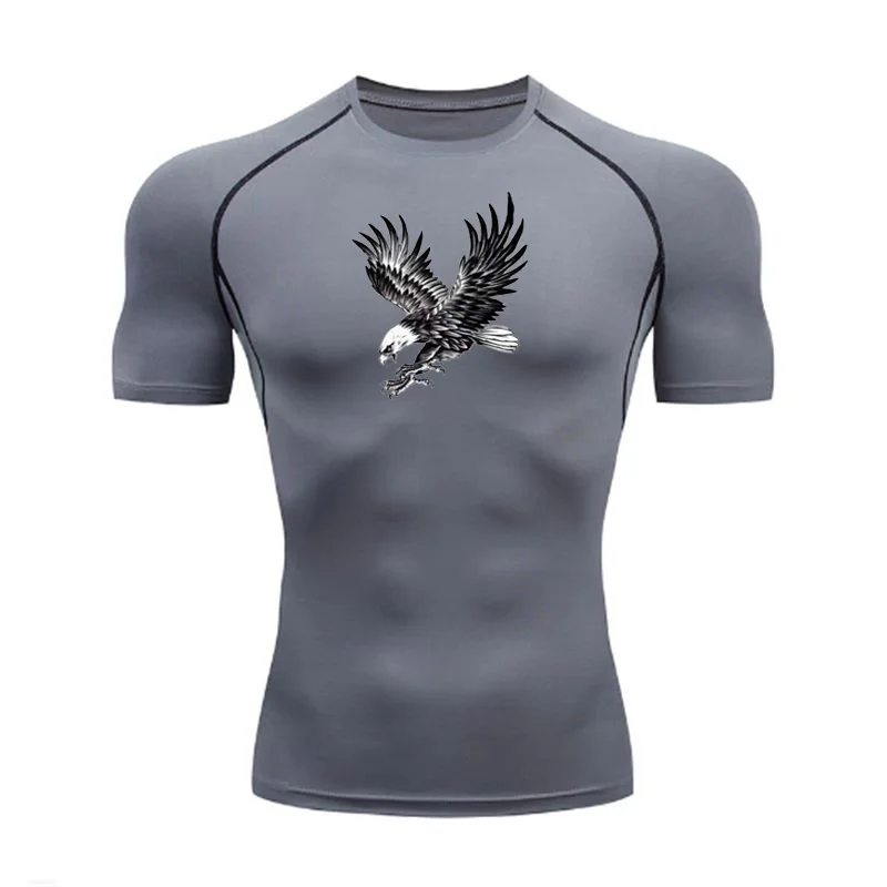 

Running Compression T-Shirt Men's Casual Anime Print Top Quick-Drying Fitness Sportswear Gym Sports Long Sleeve Breathable Shirt