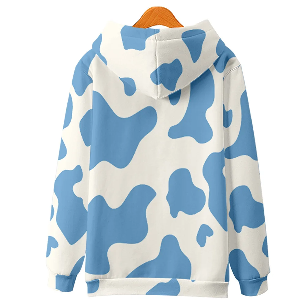 New Style Black White Cow Pattern Print Hoodie Women Men Sweatshirt Hoodie Cartoon Boy Girls Kids Hip Hop Clothes Cow Pattern