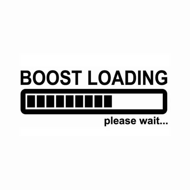 Boost Loading Please Wait Turbo Vinyl Sticker Funny Creative Decal for Car Motorcycle Body Exterior Styling Accessories