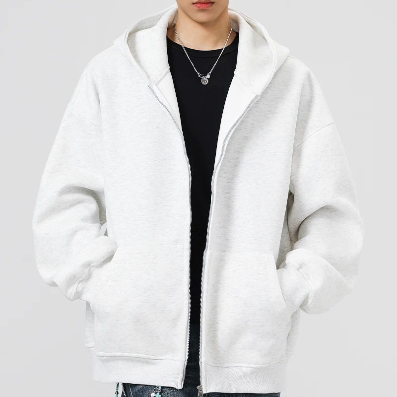 الرجال سستة هوديس الخريف الشتاء الرجال طويلة الأكمام مقنعين البلوز أزياء الذكور عارضة الزي ملابس رياضية فضفاضة تناسب هوديي #5