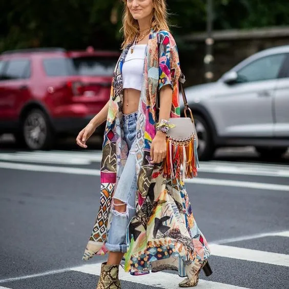 

Женский пляжный кардиган-накидка из шифона с принтом, удлиненный, с защитой от солнца, для отпуска, модный, элегантный