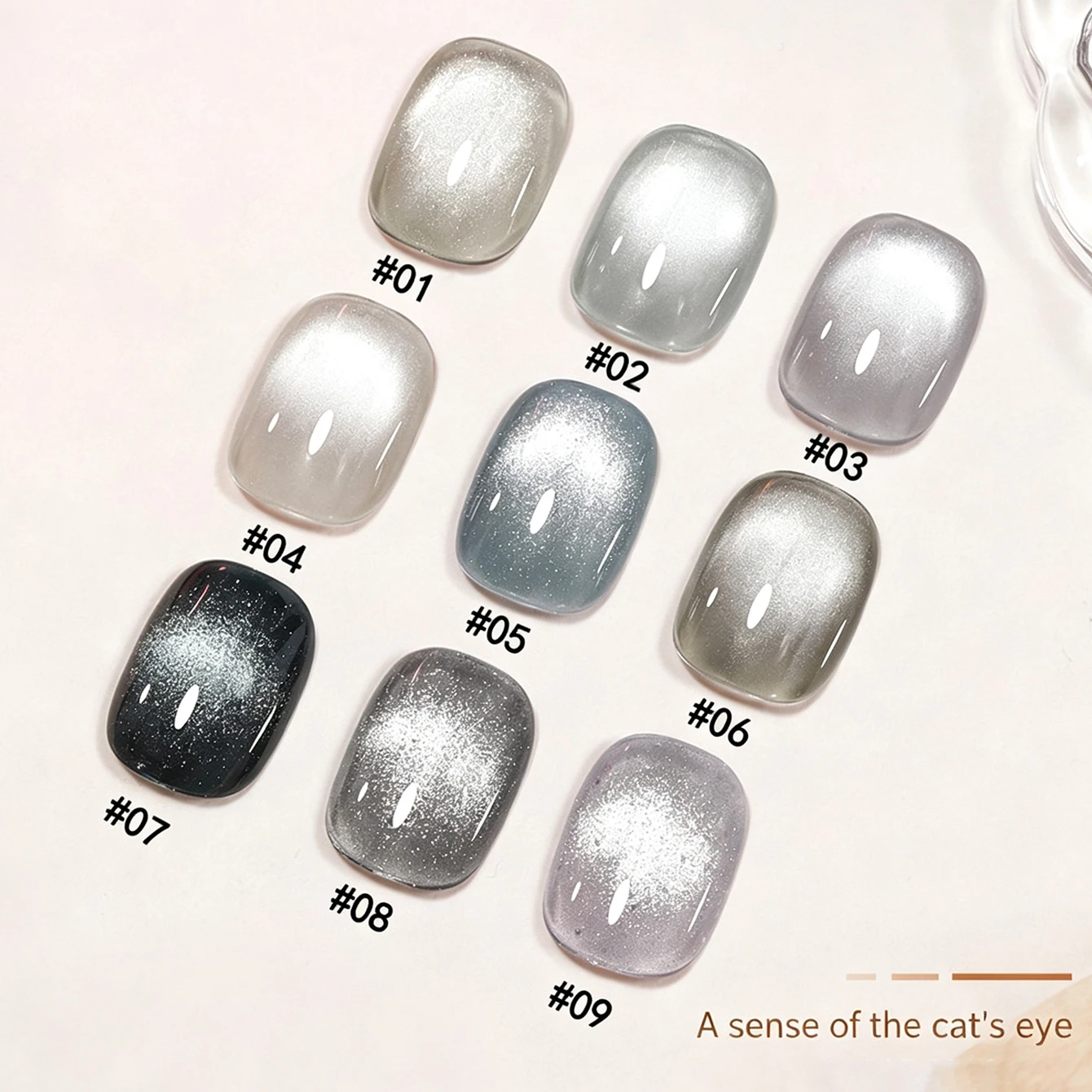 Gray Cat Eye Glass Beaded Cat Eye Gel Polis Black Nails Whitening High Transparency Water Based Ink Porcelain White Cat Eye