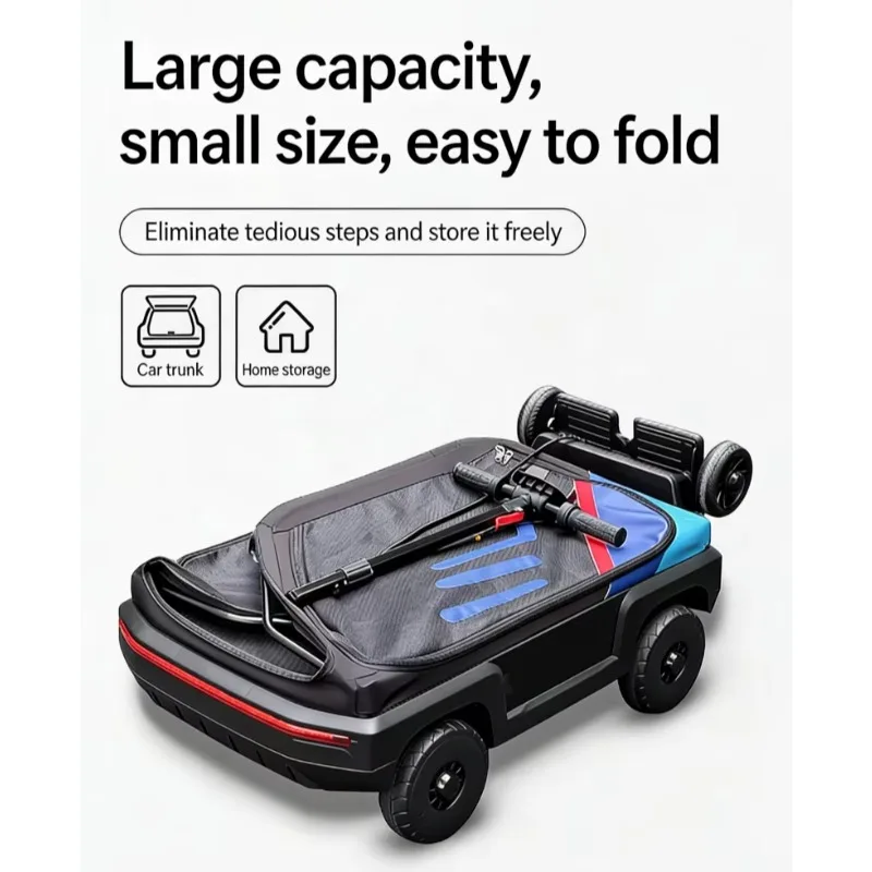 Electric Folding Pet Stroller, Dog Stroller, Dog Walking Cart, Large Remote-Controlled Pet Stroller for Travel