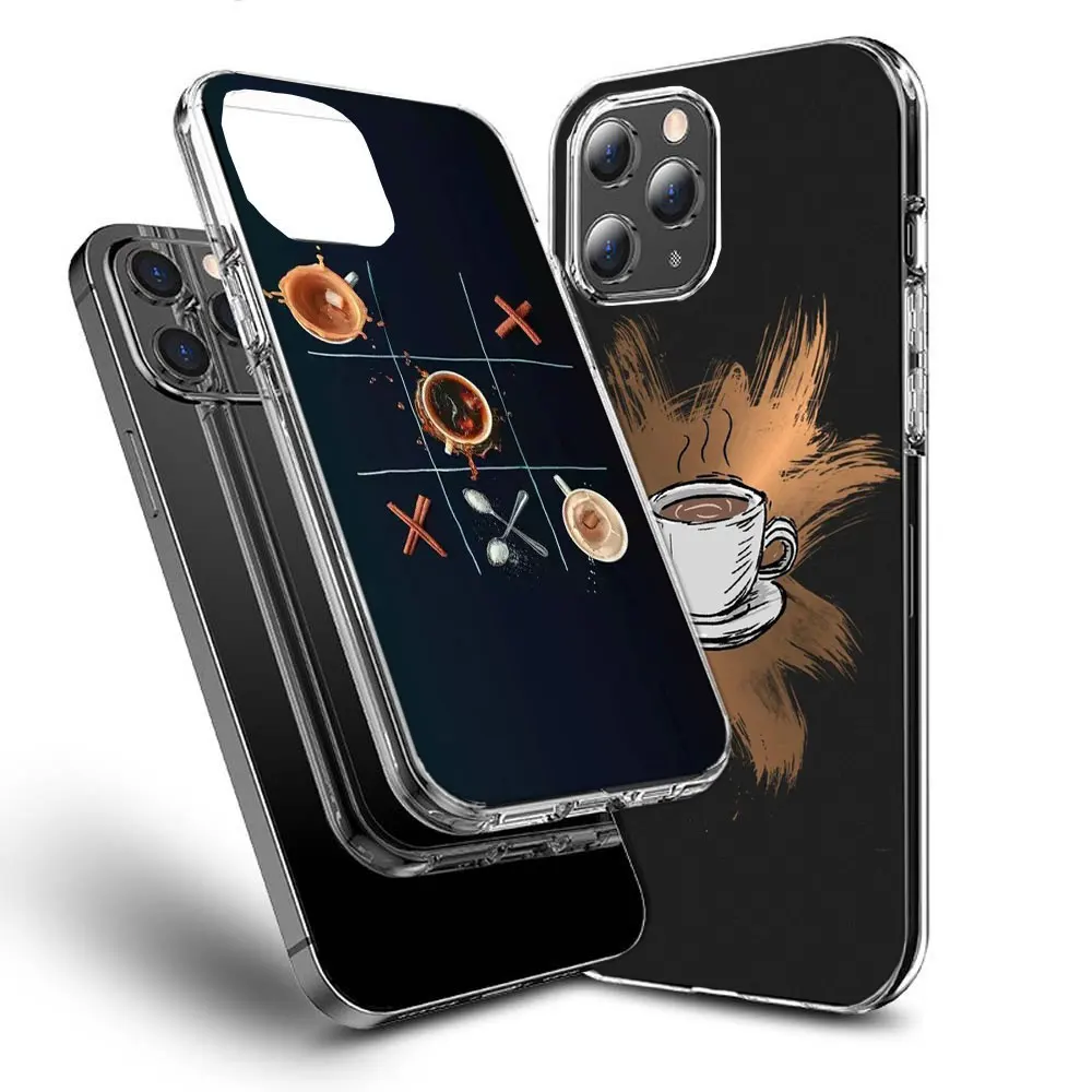 Coffee Wine Cup Phone Case For Apple Iphone 15+ 14 Plus 16 Pro Max 12 13 Mini 11 Pro X XS Max XR Cover Shell Coque