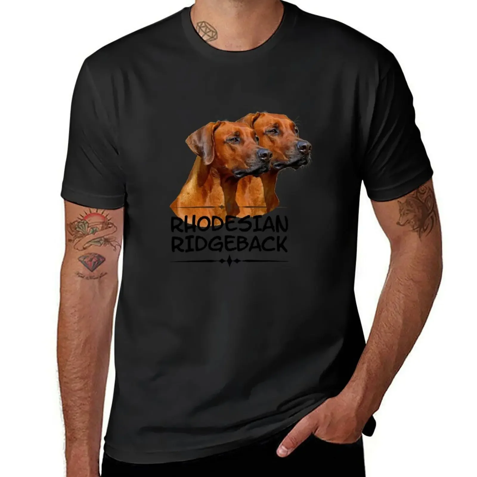 Rhodesian Ridgeback T-Shirt blue archive Blouse graphic shirts vintage t shirts Men's t-shirts