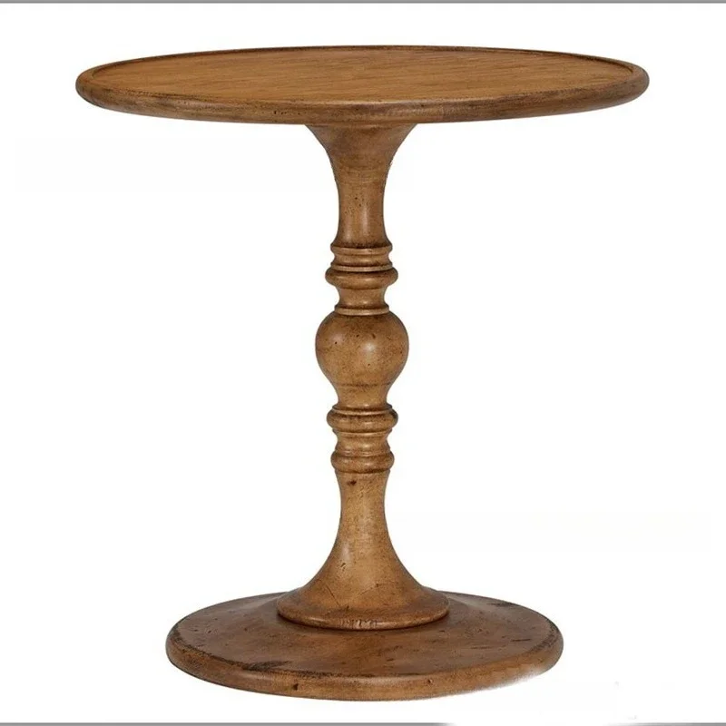 

American living room model house log retro edge furniture corner telephone table round small tea