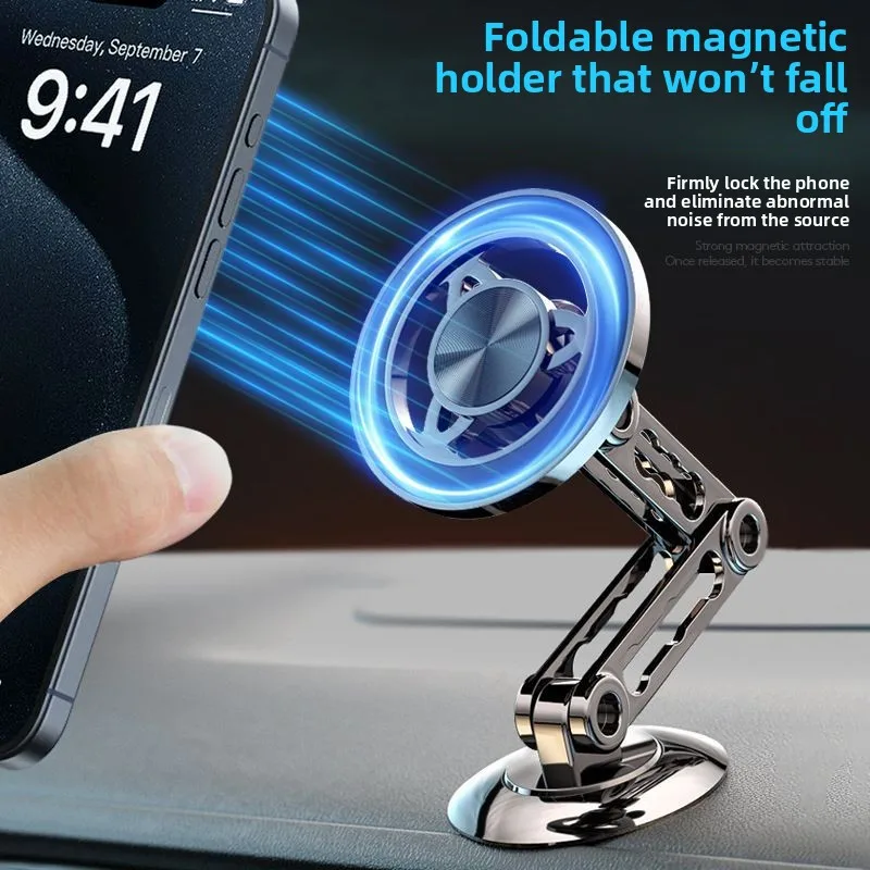 Car Phone Bracket Magsafe Magnetic Folding Multi Angle Rotating Bracket Universal for Instrument Center Console  Phone Holder