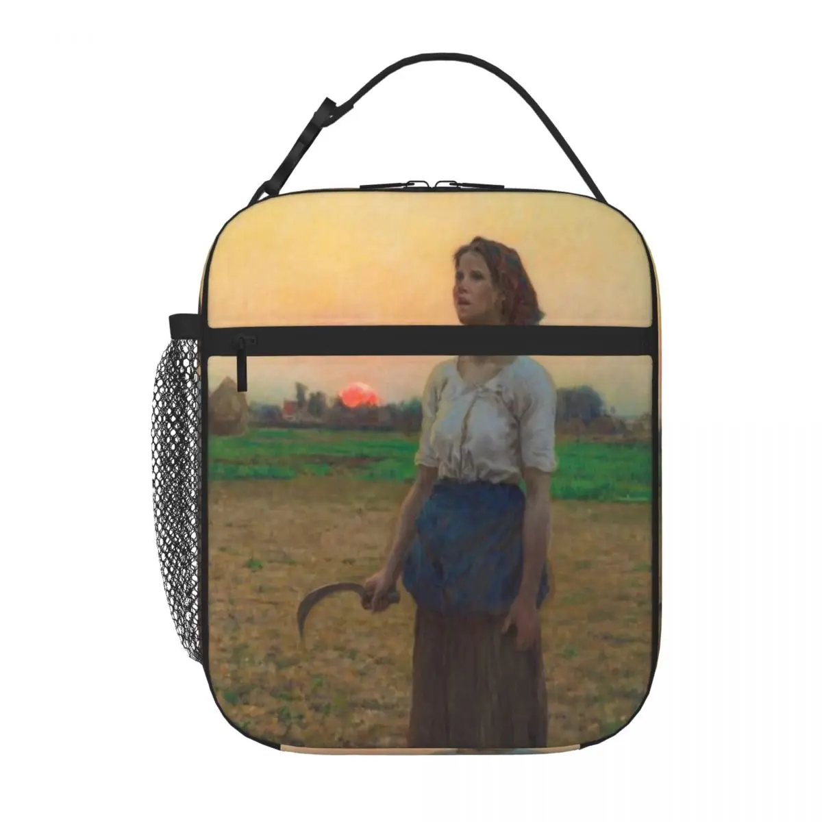 Bestselling Jules Breton - The Song Of The Lark (1884) Mens Style Lunch Bag After School Snack Adjustable Strap Lunch Bag