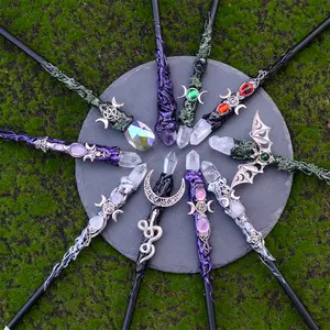 TwitchCrystal wand amethystルタルワンドスパイダーウィザードワンド魔法の杖プリンセスワンドフェアリーワンド儀式ツールルタル装飾  | - AliExpress