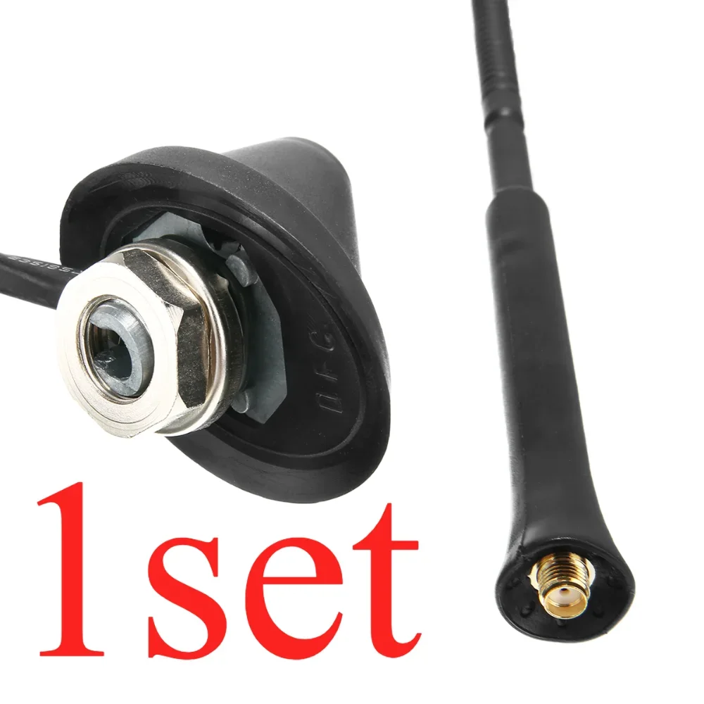 1set for Mayitr 1set Auto DAB Radio Aerial Amplified Roof Mount Antenna AM/FM Din SMA Male Connector 23cm Mast Length
