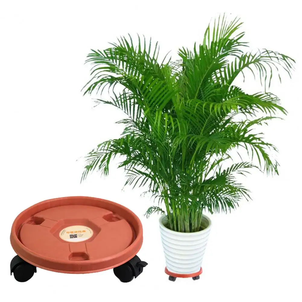 Pot Wheels Pot Caddy Plant Pot Mover Garden Removable Tray Heavy Duty Flower Pot Rack Mini Furniture Trash Can Rolling Stand