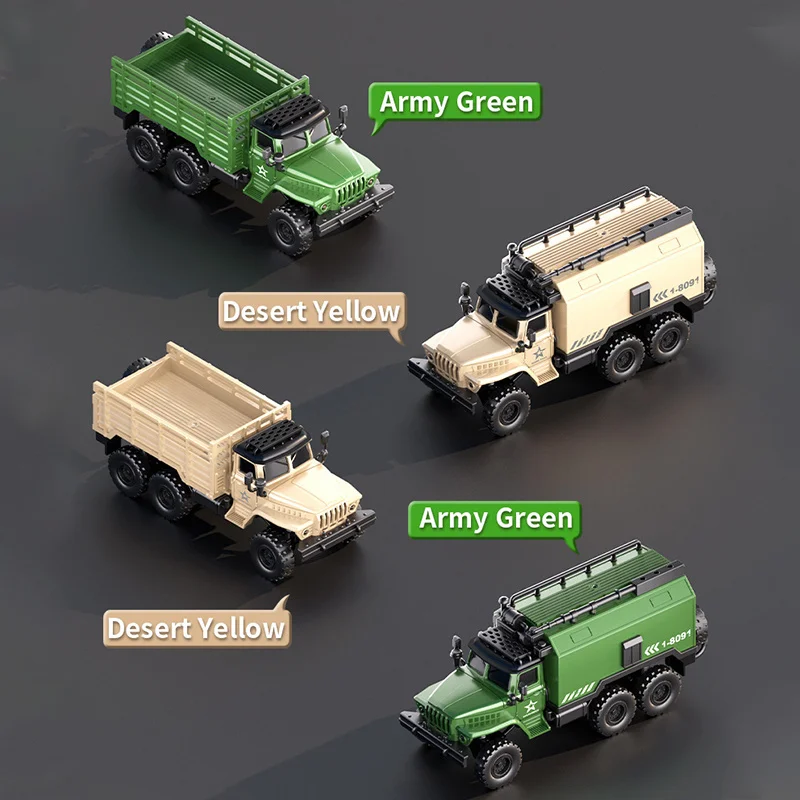 Alloy Model 1 64 Mini Military Remote Control Vehicle Off Road Transport Simulation Pocket Military Model With Lights And Sounds
